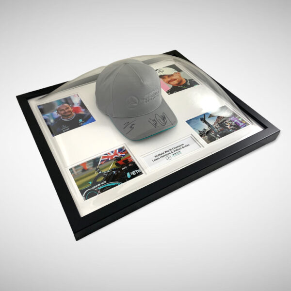 Lewis Hamilton & Valtteri Bottas Signed Mercedes Silver Arrows Cap - Image 3