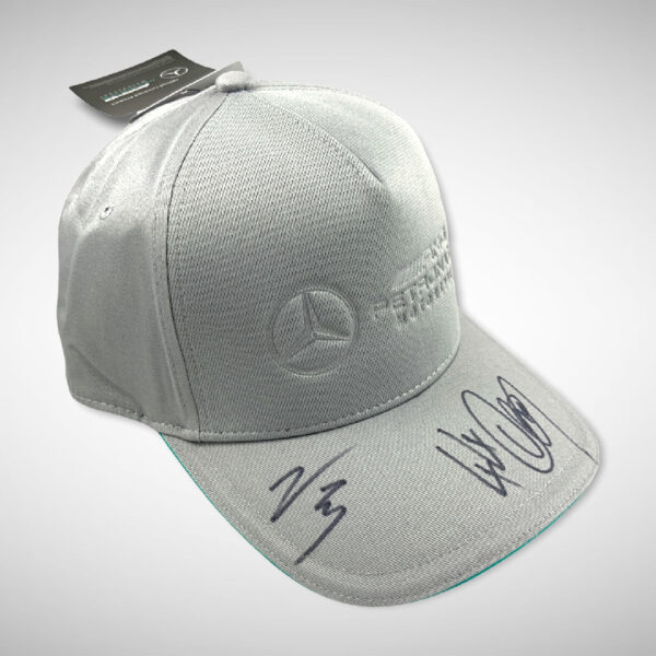 Lewis Hamilton & Valtteri Bottas Signed Mercedes Silver Arrows Cap - Image 7