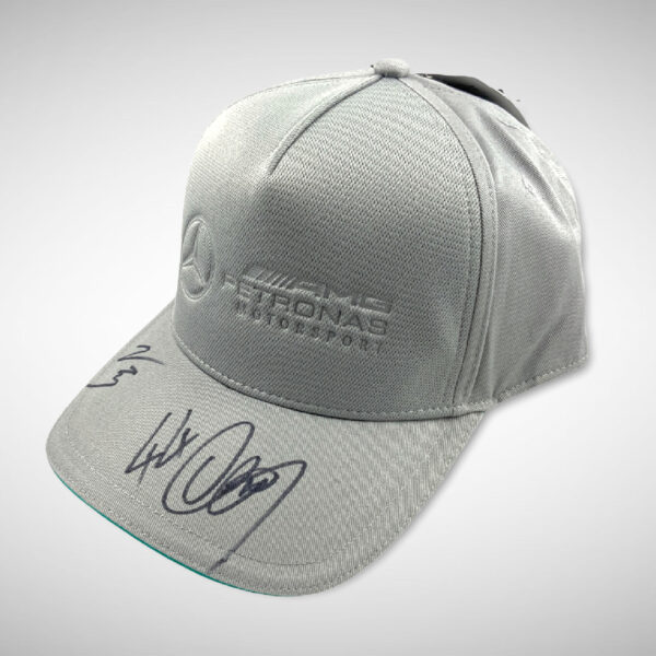 Lewis Hamilton & Valtteri Bottas Signed Mercedes Silver Arrows Cap - Image 9