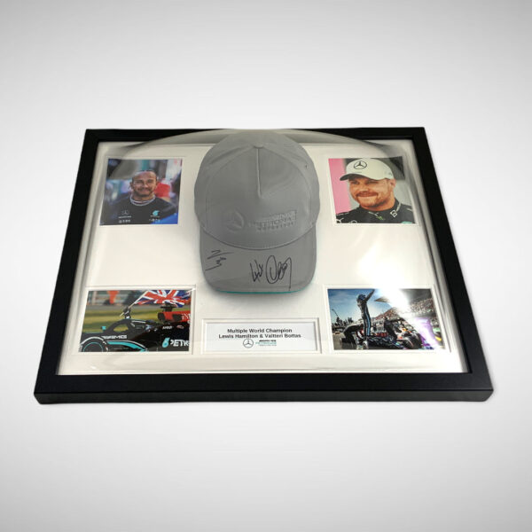 Lewis Hamilton & Valtteri Bottas Signed Mercedes Silver Arrows Cap - Image 6