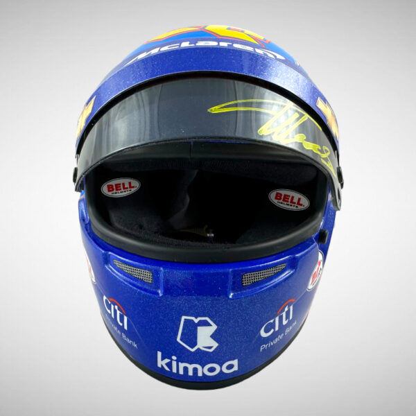 Fernando Alonso Signed 2019 Indi 500 Replica 1:2 Mini Helmet - Image 12