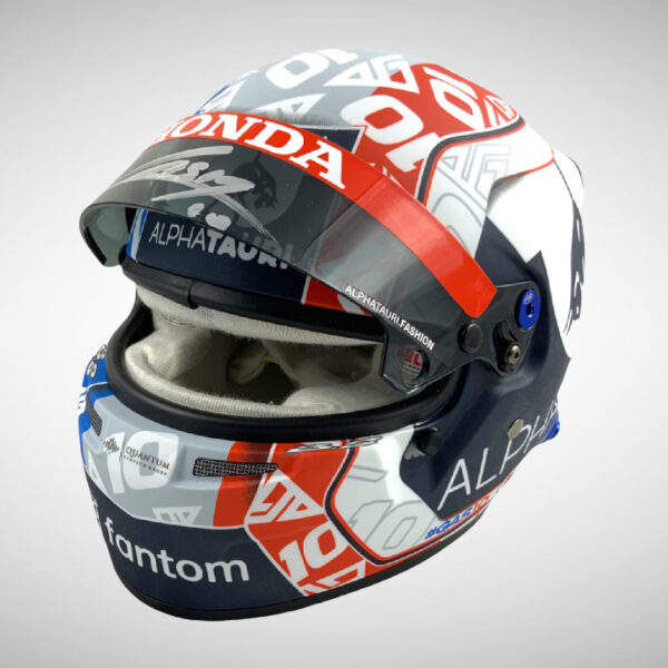 Pierre Gasly 2021 France GP Signed 1:2 Mini Helmet & Driver Card - Image 11