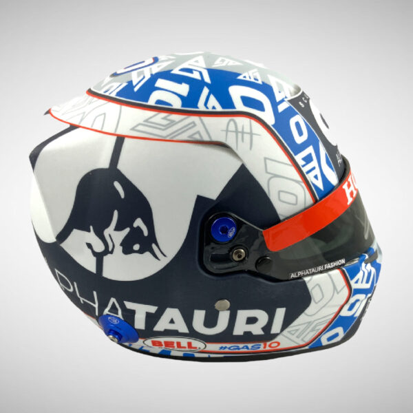 Pierre Gasly 2021 France GP Signed 1:2 Mini Helmet & Driver Card - Image 8