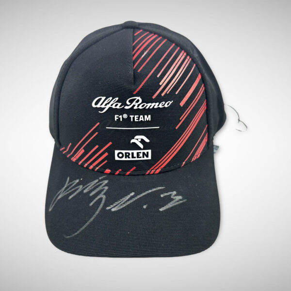 Valtteri Bottas & Zhou Guanyu Signed Alfa Romeo Cap - Image 8