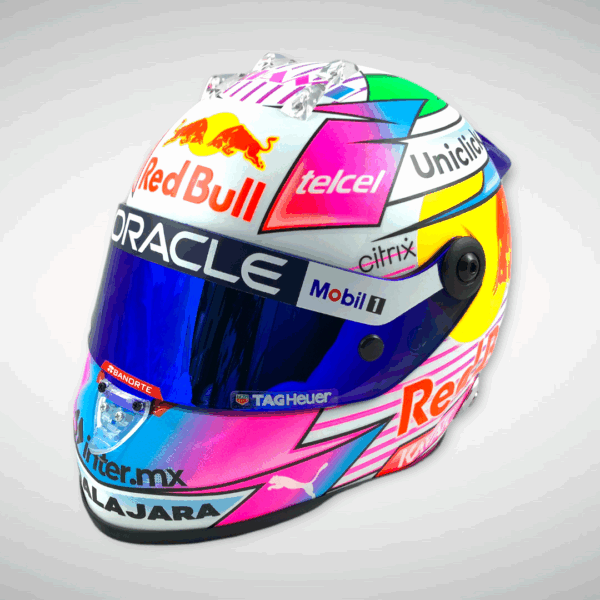 Sergio Pérez 2022 Miami 1:2 Mini Helmet - Image 2