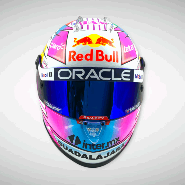 Sergio Pérez 2022 Miami 1:2 Mini Helmet - Image 3