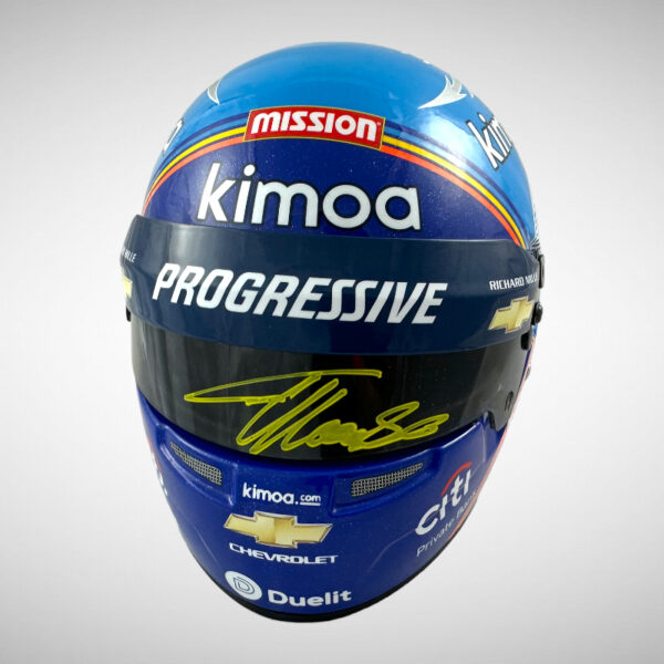 Fernando Alonso Signed Indy 2020 1:2 Mini Helmet - Image 3