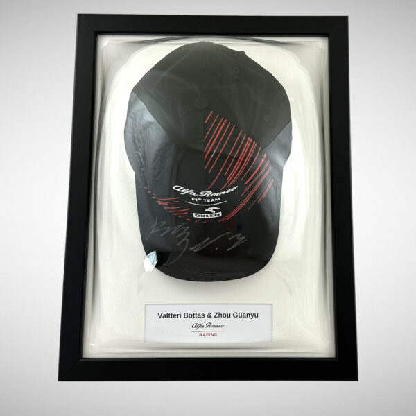 Valtteri Bottas & Zhou Guanyu Signed Alfa Romeo Cap - Image 6