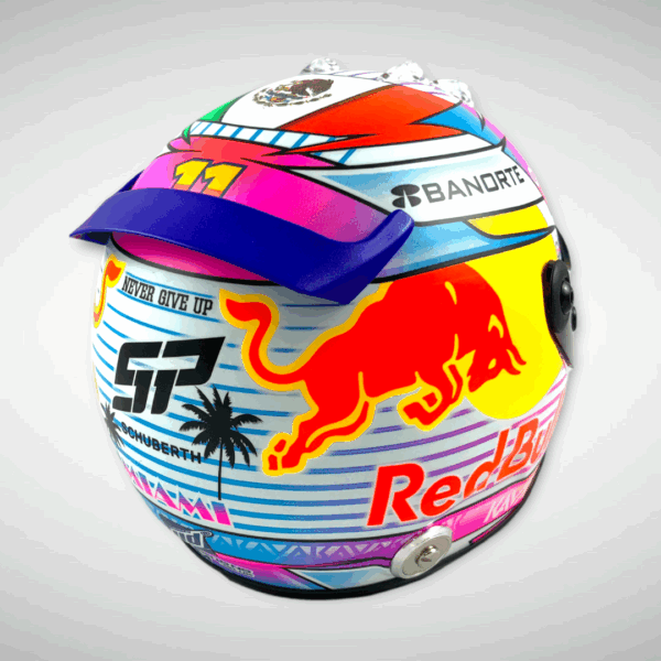 Sergio Pérez 2022 Miami 1:2 Mini Helmet - Image 6