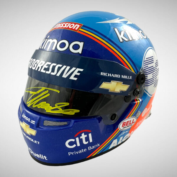 Fernando Alonso Signed Indy 2020 1:2 Mini Helmet - Image 13