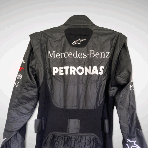Mercedes F1 Worn Pit Crew Suit Signed by Lewis Hamilton & George Russell - Image 9