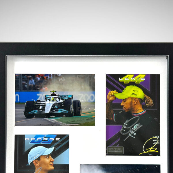Lewis Hamilton & George Russell Signed Silverstone Ltd Edit Driver Cards - Image 2
