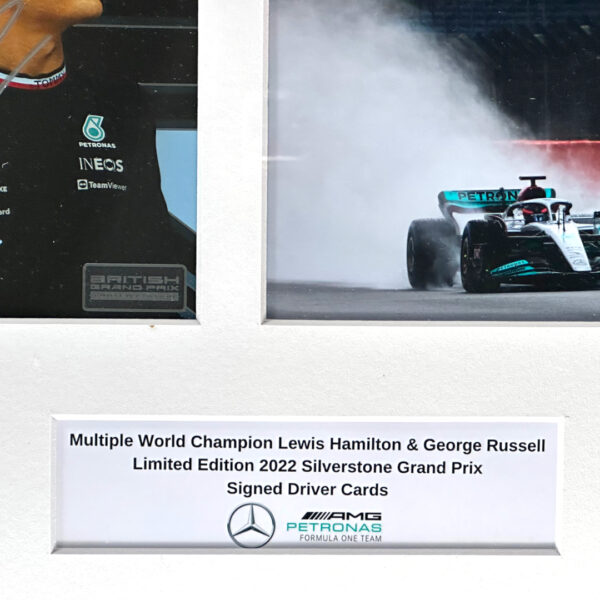 Lewis Hamilton & George Russell Signed Silverstone Ltd Edit Driver Cards - Image 4