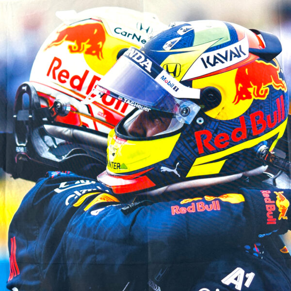 Max Verstappen & Sergio Perez 5ft 3 x 5ft 2 Paddock Club Promotional Vinyl Banner - Image 2