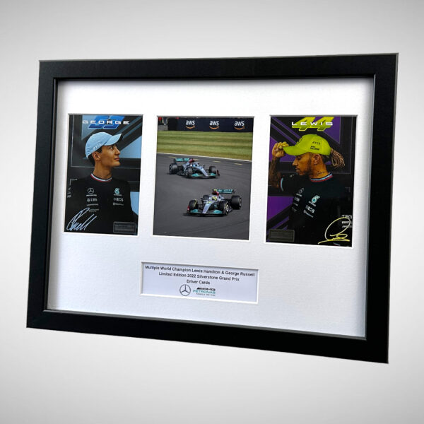 Lewis Hamilton & George Russell Mercedes-AMG Silverstone Ltd Edit Driver Cards - Image 2