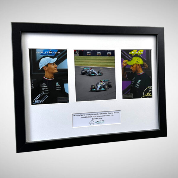 Lewis Hamilton & George Russell Mercedes-AMG Silverstone Ltd Edit Driver Cards - Image 3