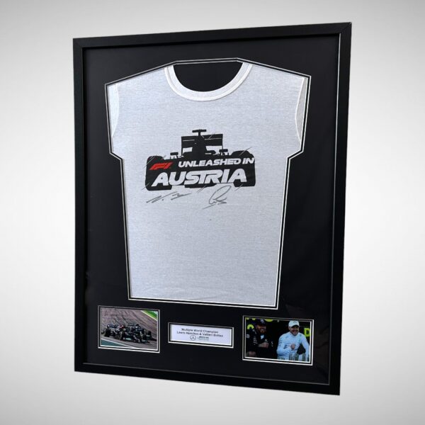 F1 Austria Shirt Signed by Lewis Hamilton & Valtteri Bottas - Image 4