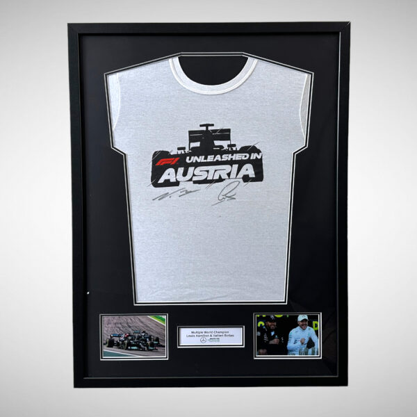 F1 Austria Shirt Signed by Lewis Hamilton & Valtteri Bottas