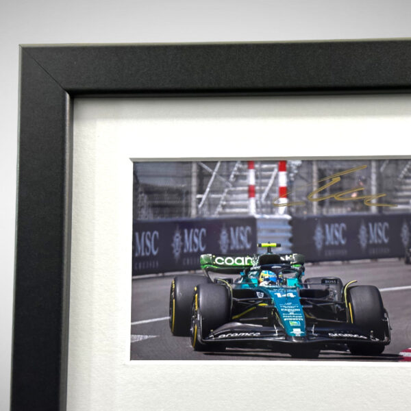 Fernando Alonso signed Aston Martin Photograph - Image 2