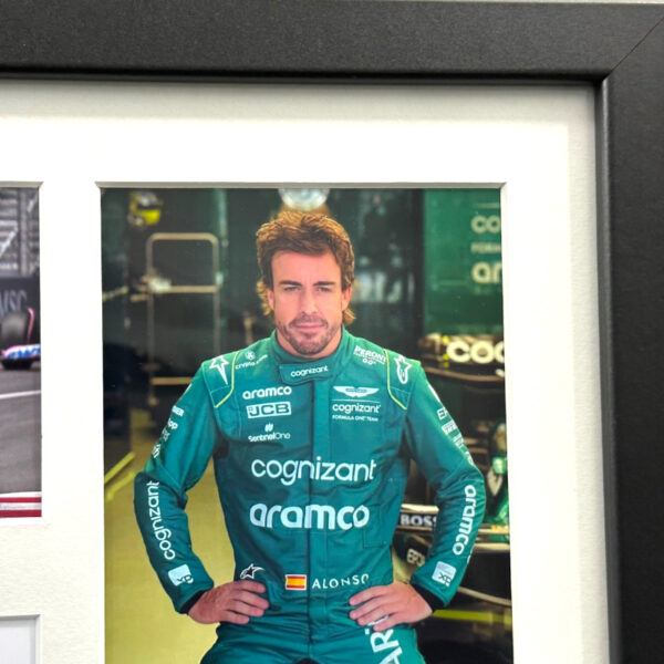 Fernando Alonso signed Aston Martin Photograph - Image 4