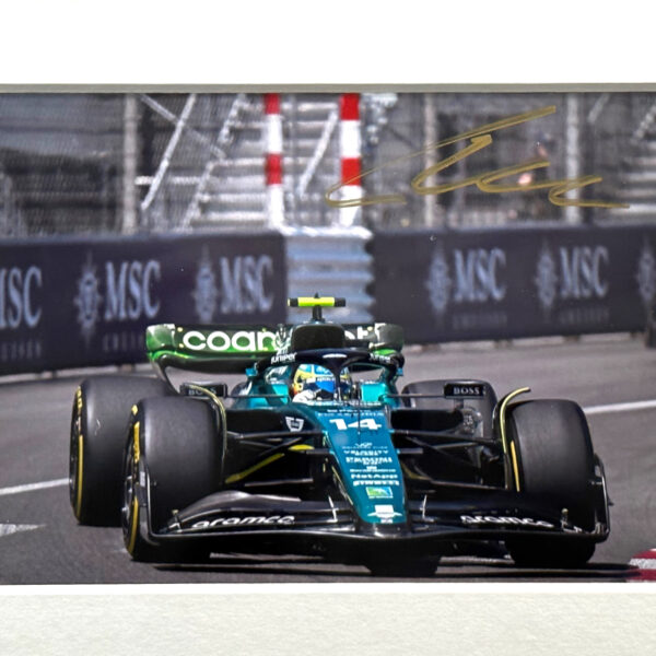 Fernando Alonso signed Aston Martin Photograph - Image 5