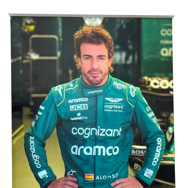 Fernando Alonso signed Aston Martin Photograph - Image 6