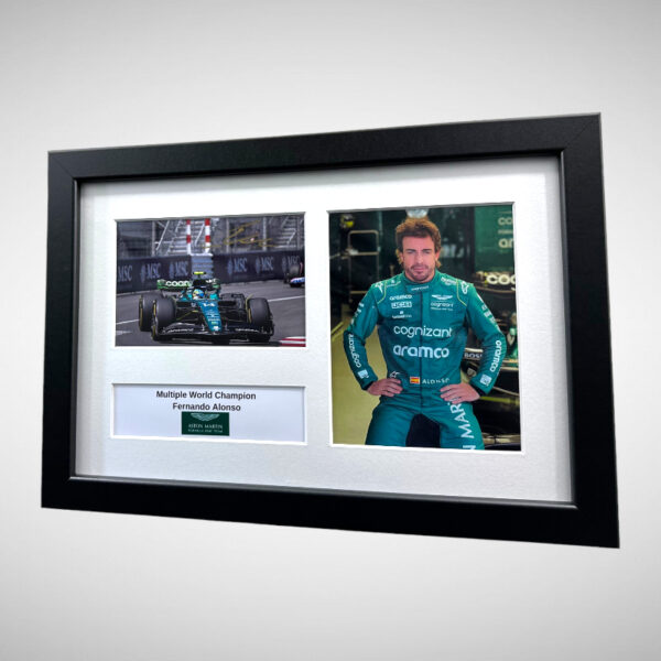 Fernando Alonso signed Aston Martin Photograph - Image 8