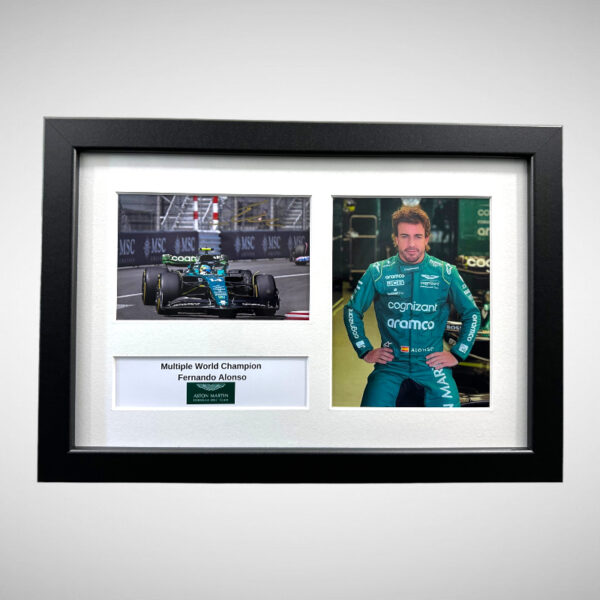 Fernando Alonso signed Aston Martin Photograph - Image 9