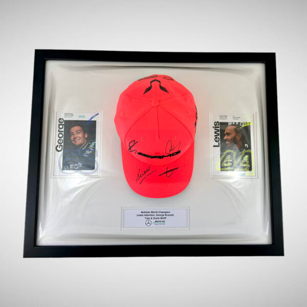 Lewis, George Toto & Susie Wolff Signed Mercedes Monza 2022 Cap - Image 2