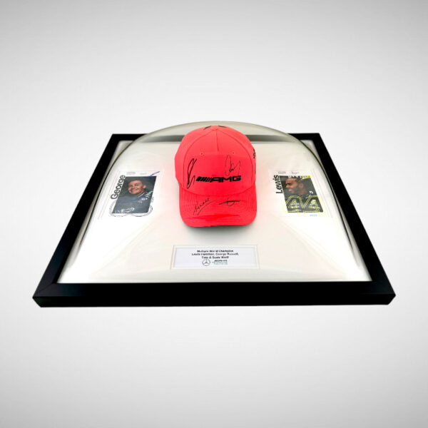 Lewis, George Toto & Susie Wolff Signed Mercedes Monza 2022 Cap - Image 7