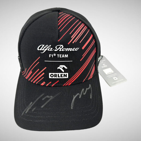 Valtteri Bottas & Zhou Guanyu Signed Alfa Romeo Cap
