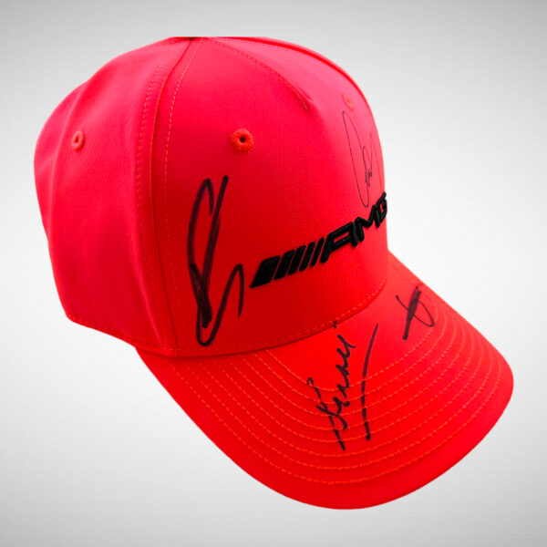 Lewis, George Toto & Susie Wolff Signed Mercedes Monza 2022 Cap - Image 12