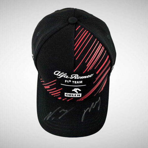 Valtteri Bottas & Zhou Guanyu Signed Alfa Romeo Cap - Image 9