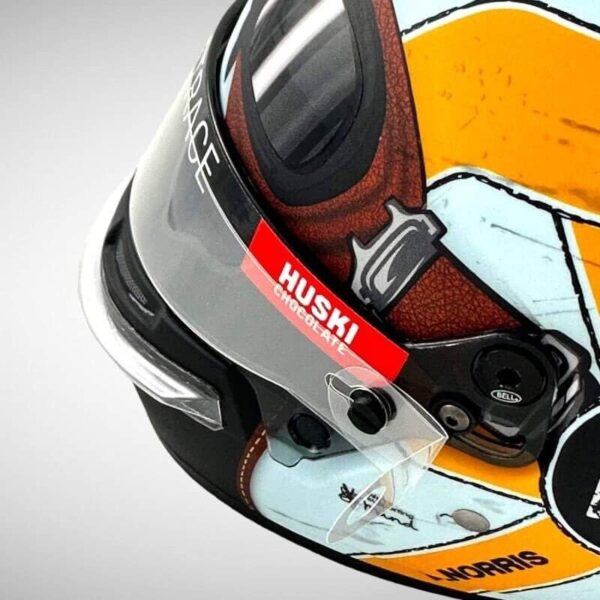 Lando Norris pre 2022 1:2 Mini Helmet Visor Tear Offs & Tensions Posts - Image 4