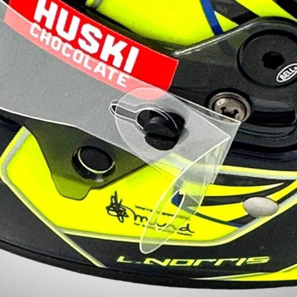 Lando Norris pre 2022 1:2 Mini Helmet Visor Tear Offs & Tensions Posts - Image 9