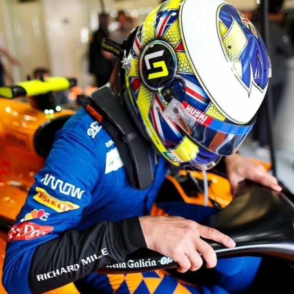 Lando Norris pre 2022 1:2 Mini Helmet Visor Tear Offs & Tensions Posts - Image 10