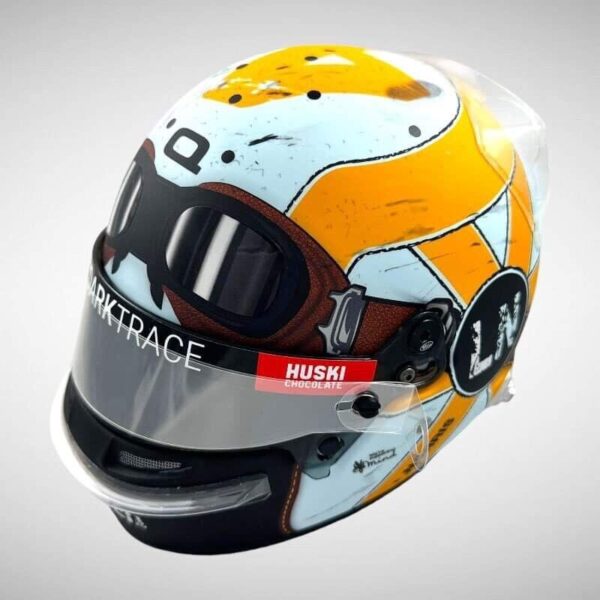 Lando Norris pre 2022 1:2 Mini Helmet Visor Tear Offs & Tensions Posts