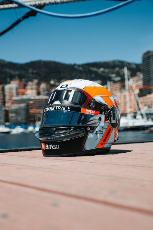 Lando Norris pre 2022 1:2 Mini Helmet Visor Tear Offs & Tensions Posts - Image 3