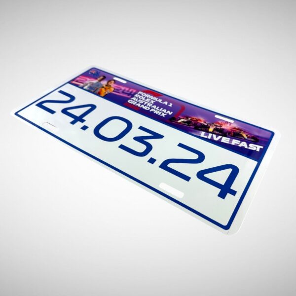 Australia F1 2024 Aluminium Licence Number Plate - Image 5