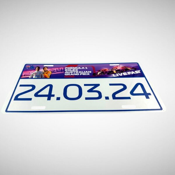 Australia F1 2024 Aluminium Licence Number Plate - Image 6