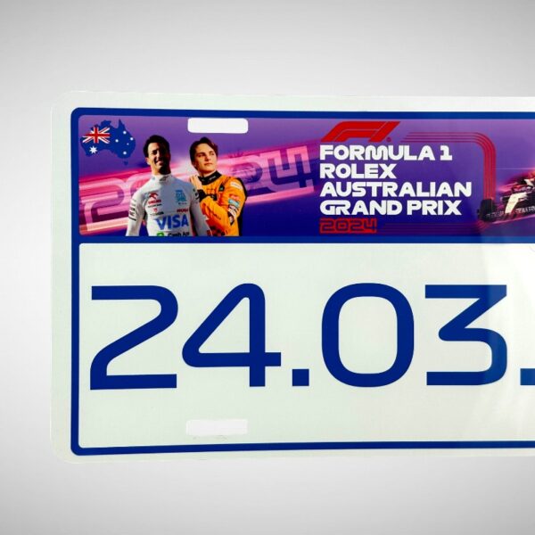 Australia F1 2024 Aluminium Licence Number Plate - Image 8