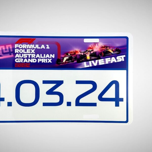 Australia F1 2024 Aluminium Licence Number Plate - Image 10