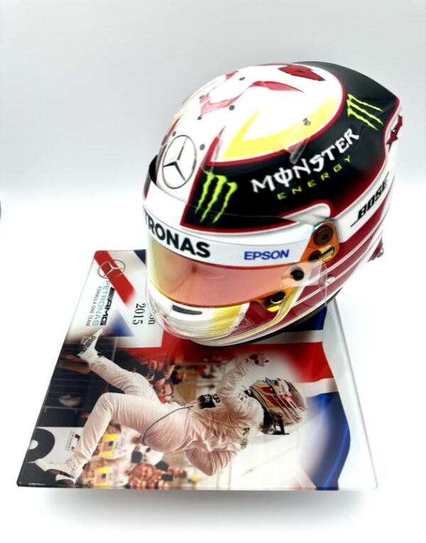 Lewis Hamilton 2015 Mercedes 1:2 Mini Helmet Fully Upgraded - Image 4
