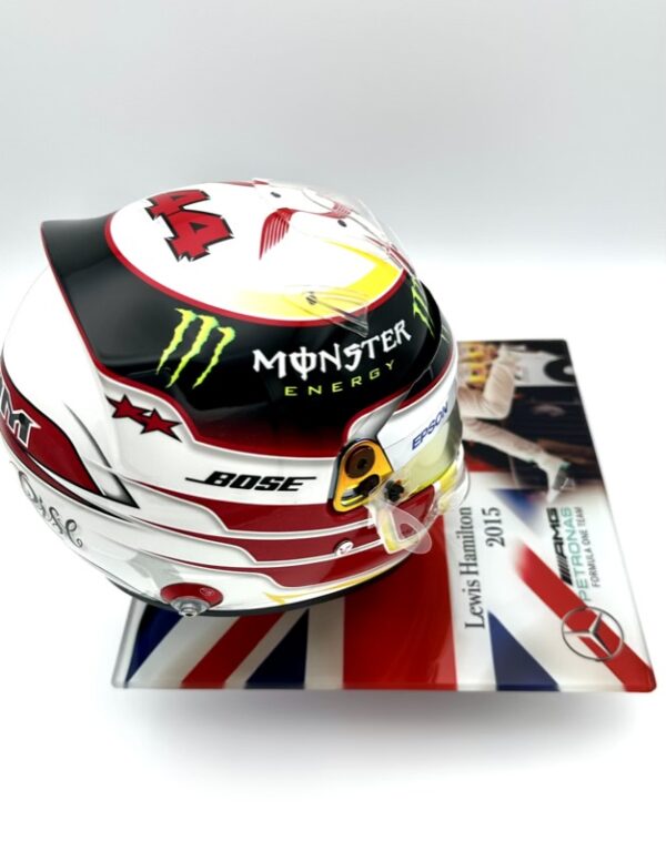 Lewis Hamilton 2015 Mercedes 1:2 Mini Helmet Fully Upgraded - Image 6
