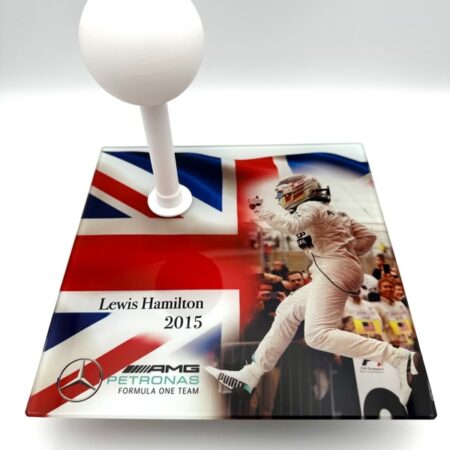 Lewis Hamilton 2015 Season 1:2 Helmet Glass Display Stand