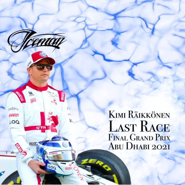 Kimi Raikkonen 2021 Half 1:2 Helmet Glass Display Stand - Image 9