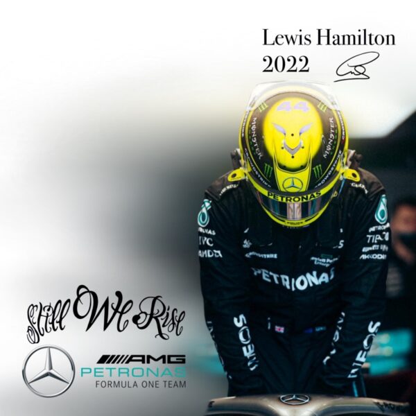 Lewis Hamilton 2022 Season 1:2 Helmet Glass Display Stand - Image 11