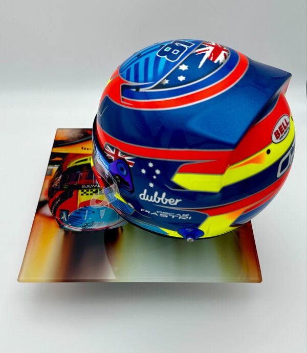 Oscar Piastri 2023 Half 1:2 Helmet Glass Display Stand - Image 4