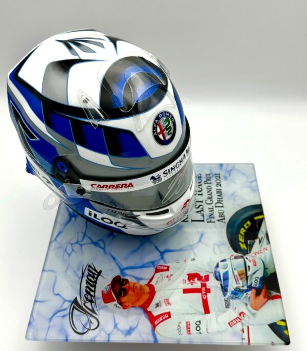 Kimi Raikkonen 2021 Half 1:2 Helmet Glass Display Stand - Image 4