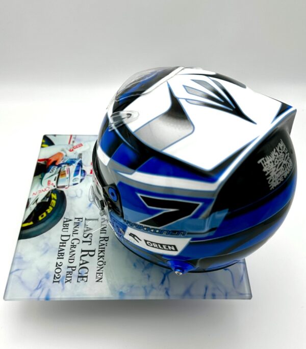 Kimi Raikkonen 2021 Half 1:2 Helmet Glass Display Stand - Image 6